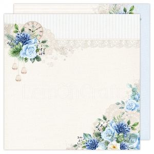 Комплект дизайнерска хартия - BLUE ALMONDS - 24 листа