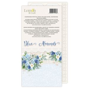 Комплект дизайнерска хартия с елементи за изрязване - BLUE ALMONDS - 24 листа