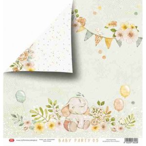 Комплект дизайнерска хартия - BABY PARTY - 24 листа