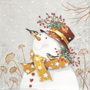 Салфетка Snowman with golden scarf 303735