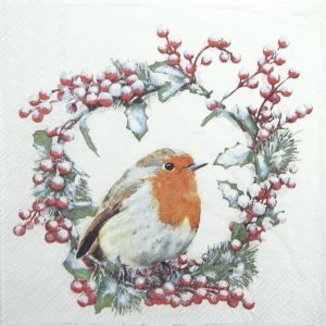Салфетка Robin In Wreath 33315535