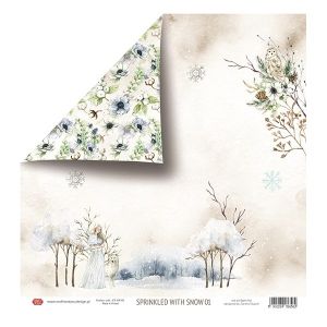 Комплект дизайнерска хартия - SPRINKLED WITH SNOW - 24 листа