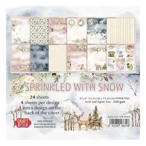 Комплект дизайнерска хартия - SPRINKLED WITH SNOW - 24 листа
