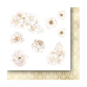 Комплект дизайнерска хартия - WOMAN IN GOLD FLOWERS - 24 листа