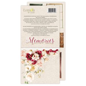 Комплект дизайнерска хартия с елементи за изрязване - MEMORIES - 24 листа