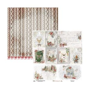 Комплект дизайнерска хартия -  THE CHRISTMAS TIME - 6 двустранни листа