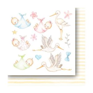 Комплект дизайнерска хартия - DREAM BABY - FLOWERS and Elements-  24 листа