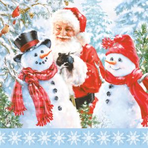 Салфетка Santa with Snowmen SDGW 013801
