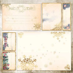 Комплект дизайнерска хартия - CHRISTMAS  - 6 листа