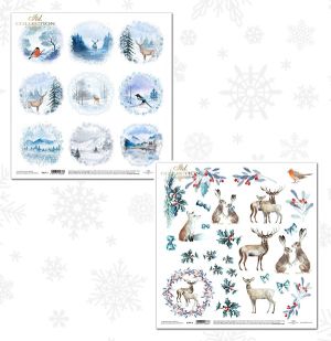 Комплект дизайнерска хартия - Winter 3 - 6 листа