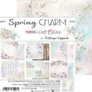 Комплект дизайнерска хартия - Spring Charm - 24 листа