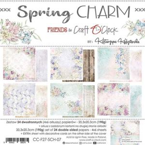 Комплект дизайнерска хартия - Spring Charm - 24 листа