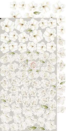 Комплект дизайнерска хартия с елементи за изрязване - GREENERY INVITATION Flowers - 12 листа