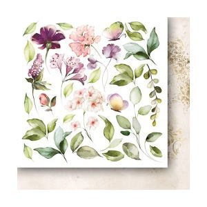 Комплект дизайнерска хартия - LIKE A BREATH - FLOWERS and Elements-  24 листа