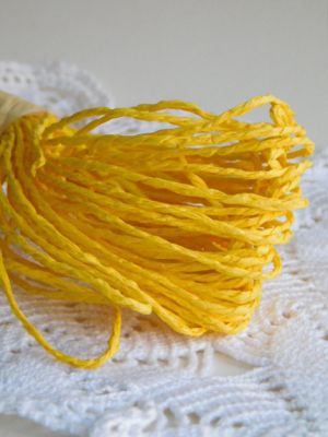 Хартиен шнур - Жълто - 20 м.