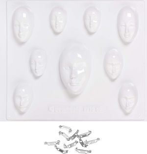 Пластмасови форми за глина и захарно тесто - Mini Faces