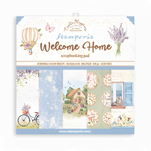 Комплект дизайнерска хартия - WELCOME HOME - 10 двустранни листа