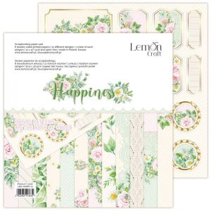 Комплект дизайнерска хартия - HAPPINESS - 6 листа