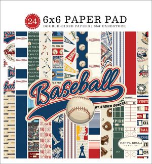 Комплект дизайнерска хартия - BASEBALL - 24 двустранни листа
