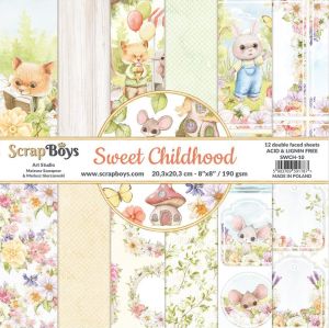 Комплект дизайнерска хартия - Sweet Childhood - 12 листа