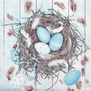 Салфетка Pastel Blue Eggs Natural Nest sdwl 007801