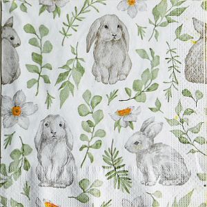 Пакет Салфетки Gray bunnies