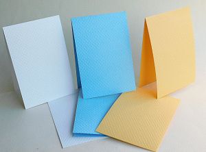 Заготовки за картички - Микс  точки - Синьо, Жълто, Бяло - 6 бр.