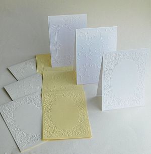 Заготовки за картички - Рамки и Фонове - Бяло, Шампанско и Жълто -  9 бр.