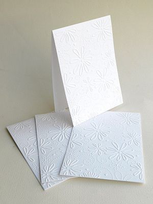 Заготовки за картички - Маргаритки -Бяло - 5 бр.