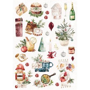 Комплект дизайнерска хартия - Homemade Christmas Essentials - 32 листа