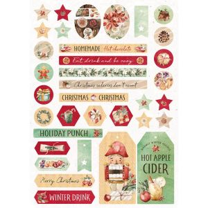 Комплект дизайнерска хартия - Homemade Christmas Essentials - 32 листа