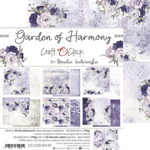 Комплект дизайнерска хартия - GARDEN OF HARMONY - 24 листа