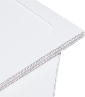 Комплект картички с пликове Бяло - 12,70 х 17,80 см - 4 бр