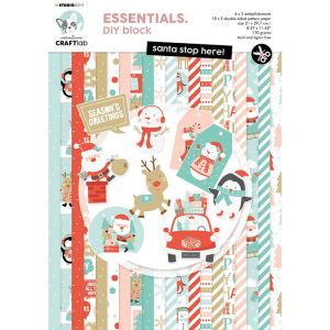 Комплект дизайнерска хартия - Santa stop here Essentials - 32 листа