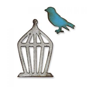 Шаблон за изрязване  - Mini Bird & Cage Set