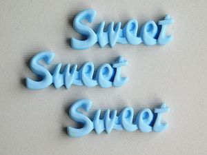 Надпис - Sweet Sweet Sweet - Синьо - 3 бр.