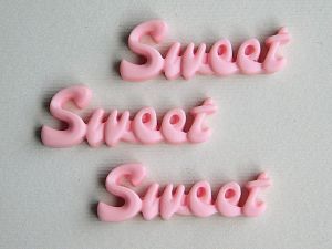 Надпис - Sweet Sweet Sweet - Розово - 3 бр.
