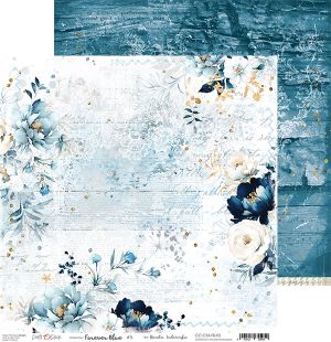 Комплект дизайнерска хартия - FOREVER BLUE - 6 листа