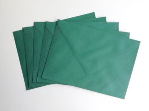 Комплект пликове - Тъмно Зелено - 5 бр. C6 - 16,00 х 11,40 см