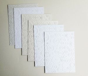 Перлени заготовки за картички с релеф - Бяло - 6 бр.