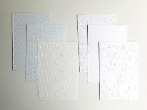 Перлени заготовки за картички с релеф - Бяло и Крем - 6 бр.