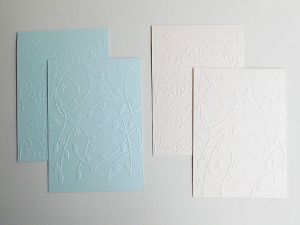 Перлени заготовки за картички с релеф - Праскова и Аквамакрин - 4 бр.