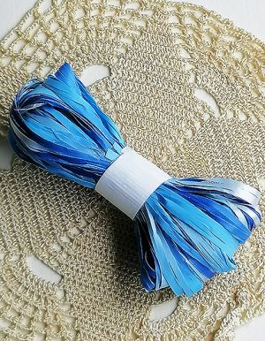Цветна рафия - Синьо леманж - 5 м.