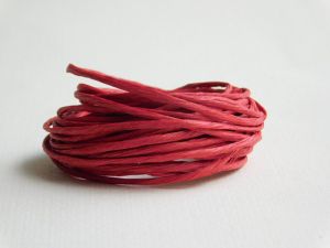 Хартиен шнур с тел - Червено - 5 м.