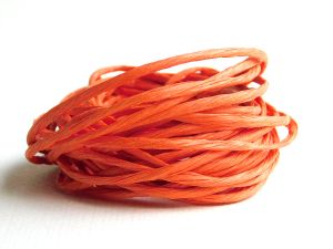 Хартиен шнур с тел - Оранжево - 5 м.