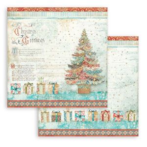 Комплект дизайнерска хартия - Christmas Greetings - 10 двустранни листа