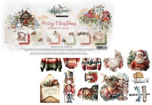 Комплект дизайнерска хартия - Merry Christmas - 6 листа