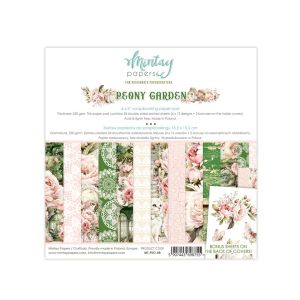 Комплект дизайнерска хартия - Peony Garden - 24 листа