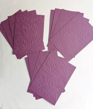 Картони за картички с релеф - Рози Амарето - 12 бр. - 10,00 х 14,50 см