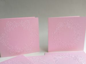 Перлени заготовки за картички - Рамки Розова перла - 6 бр.